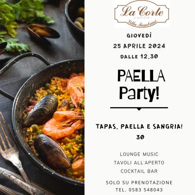 Paella Party giovedì 25 Aprile a pranzo!